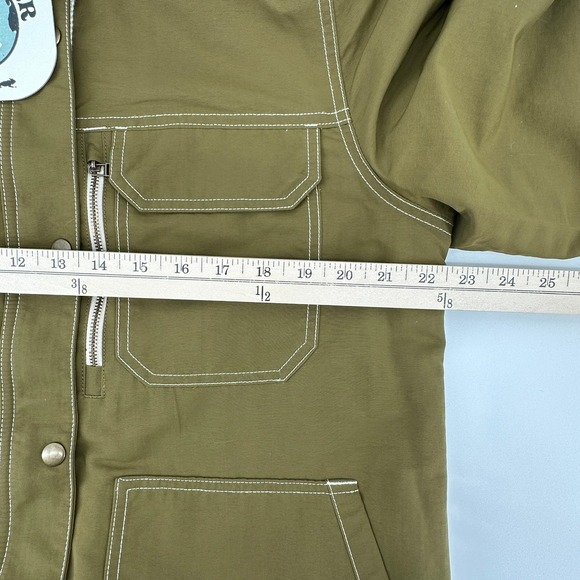 TOAD&CO(NEW!) Women M Forester Pass Parka Jacket Olive Green Plaid Lined Hooded - Picture 14 of 16